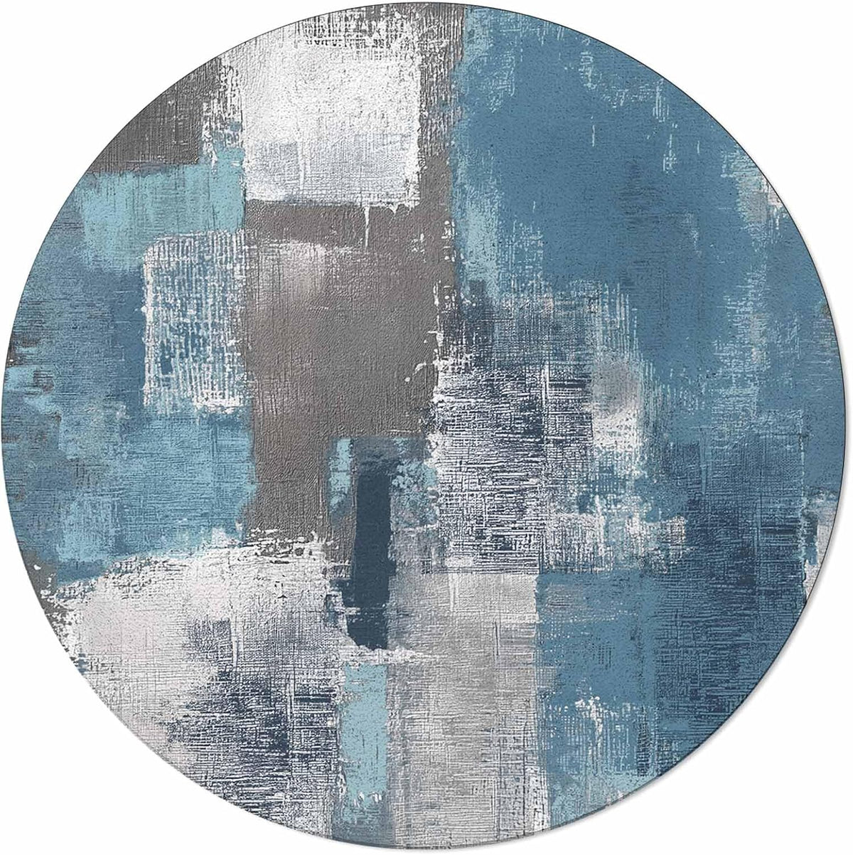 Orange Round Area Rug for Living Room 6 ft Abstract Modern Contemporary Rug Carpet Floor Mat Yoga Mat for Boys Girls Playroom Home Decor 6 ft