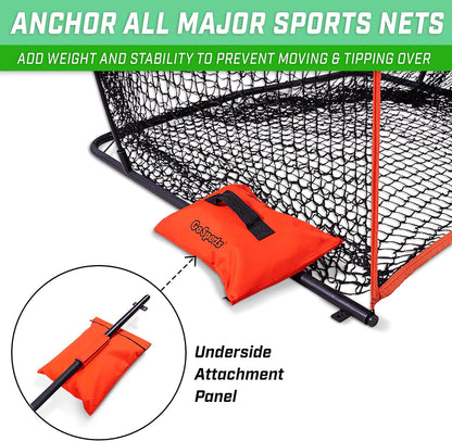 Sports Net Sandbags Set of 4 Weighted Anchors for Baseball Nets, Soccer Goals, Golf Nets, Football Nets, Hockey Nets and More
