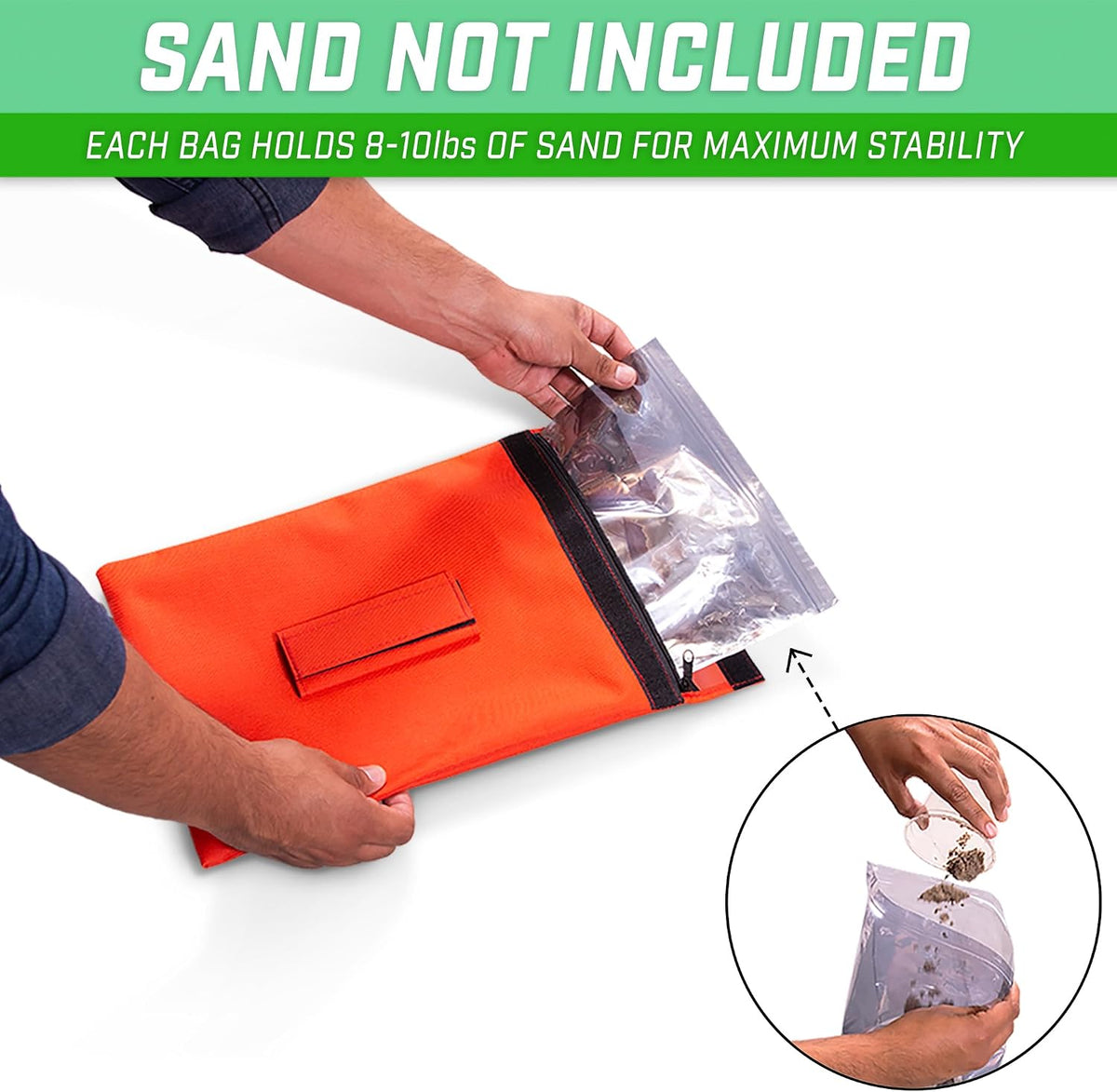 Sports Net Sandbags Set of 4 Weighted Anchors for Baseball Nets, Soccer Goals, Golf Nets, Football Nets, Hockey Nets and More