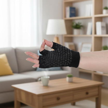 2 Pairs Yoga Gloves Pilates Gloves with Grips for Women Fingerless Non Slip Gym Glove for Workout Sport Pilates, Fitness, Exercise Black Grey