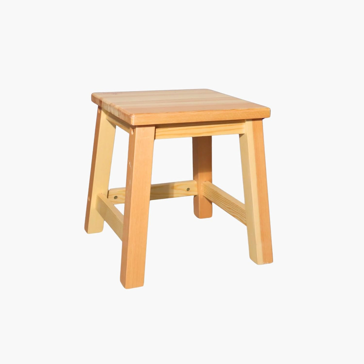 Solid Pine Wood Yoga Stool Small | Iyengar Yoga Stool for Backbends, Leg Stretches & Restorative Yoga | Heavy-Duty Wooden Yoga Bench with Clear-Coated Finish