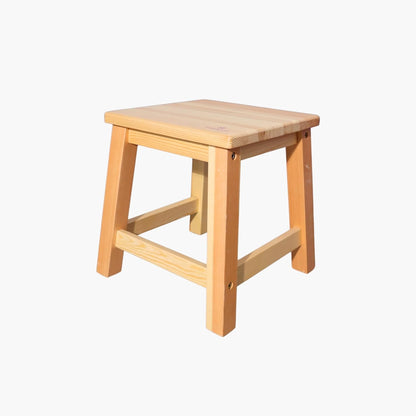 Solid Pine Wood Yoga Stool Small | Iyengar Yoga Stool for Backbends, Leg Stretches & Restorative Yoga | Heavy-Duty Wooden Yoga Bench with Clear-Coated Finish