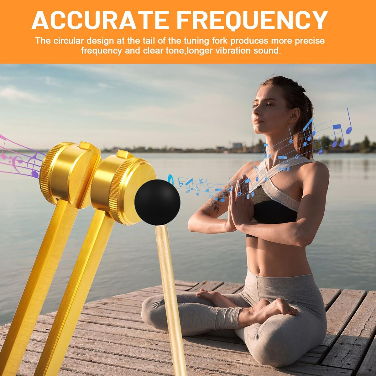 Healing Tuning Forks Set 136.10, 256, 384, 128 Hz Healing Instrument, Sound Therapy Devices with Singing Bowl for Chakra Solfeggio Essential Yoga Meditation Accessories, Healing Gifts for Women Men