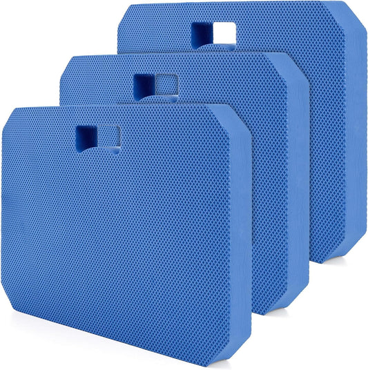 Set of 3 Extra Thick Kneeling Pad, High Density Foam Garden Kneeler, Comfortable Knee Pad Cushion for Work, Yoga Exercise, Baby Bath, Lightweight, Water Resistant, Blue