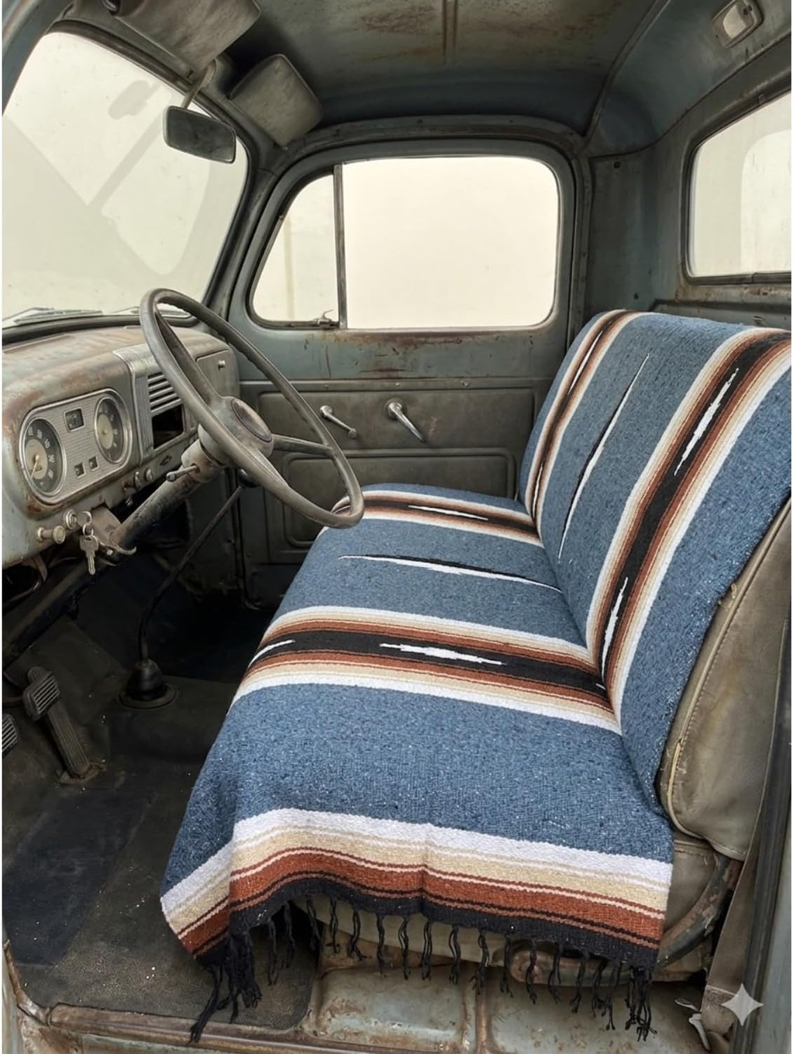 Open Road Goods Mexican Diamond Blanket - XL Heavyweight Yoga Blanket – Handmade in Mexico - Thick Boho Serape Saltillo Style Throw for Beach, Picnic, Home, Camping and More! (Harvest Moon)