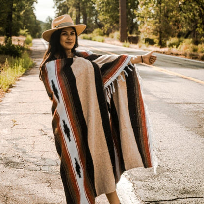 Open Road Goods Mexican Diamond Blanket - XL Heavyweight Yoga Blanket – Handmade in Mexico - Thick Boho Serape Saltillo Style Throw for Beach, Picnic, Home, Camping and More! (Harvest Moon)