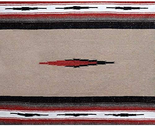 Open Road Goods Mexican Diamond Blanket - XL Heavyweight Yoga Blanket – Handmade in Mexico - Thick Boho Serape Saltillo Style Throw for Beach, Picnic, Home, Camping and More! (Harvest Moon)