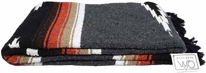 Open Road Goods Mexican Diamond Blanket - XL Heavyweight Yoga Blanket – Handmade in Mexico - Thick Boho Serape Saltillo Style Throw for Beach, Picnic, Home, Camping and More! (Harvest Moon)