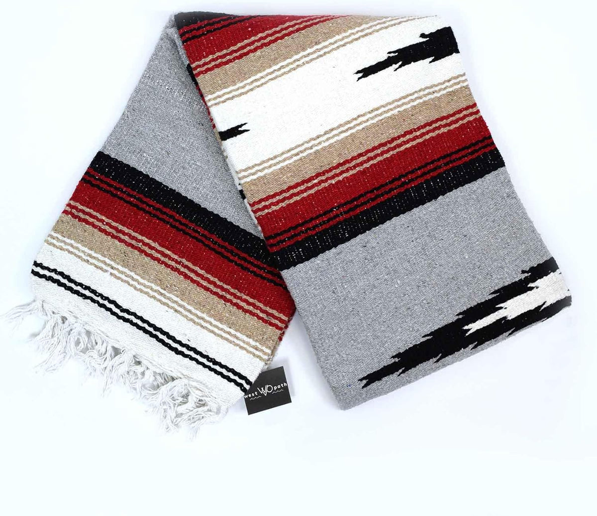 Open Road Goods Mexican Diamond Blanket - XL Heavyweight Yoga Blanket – Handmade in Mexico - Thick Boho Serape Saltillo Style Throw for Beach, Picnic, Home, Camping and More! (Harvest Moon)