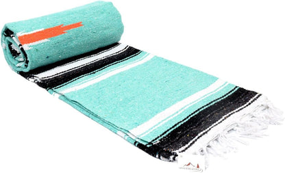 Open Road Goods Mexican Diamond Blanket - XL Heavyweight Yoga Blanket – Handmade in Mexico - Thick Boho Serape Saltillo Style Throw for Beach, Picnic, Home, Camping and More! (Harvest Moon)