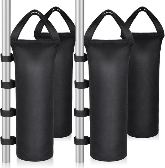 4 Packs Canopy Weights Sandbags, 112 LBS Black Heavy Duty Sand Bags
