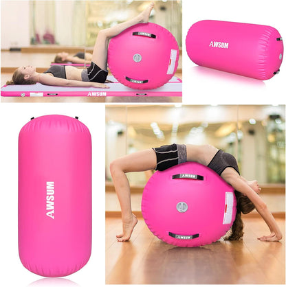 Inflatable Gymnastics Mat 6.6ft/10ft/13ft/16ft/20ft/23ft Tumble Track | Air Gymnastics Tumbling Tracks 4/8 inches Thick with Electric Pump for Training Cheerleading Yoga Home Gym Outdoor Park Use