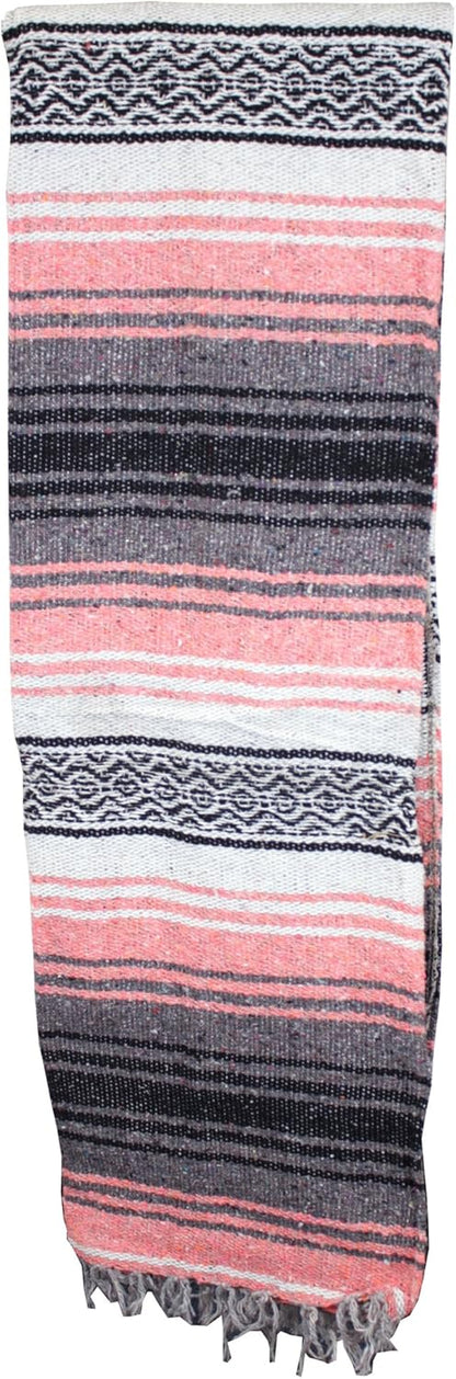 Authentic Mexican Yoga Falsa Blanket (Coral)