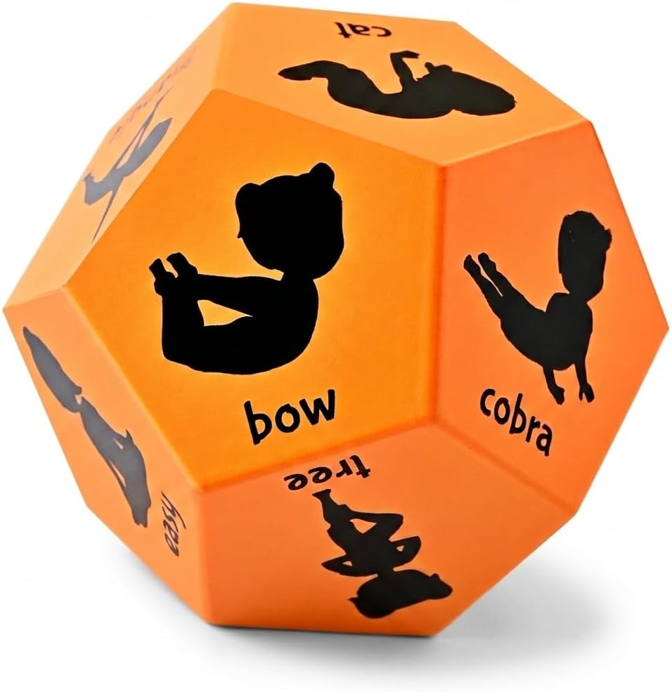 Yoga Dice for Kids, Large 12-Sided Soft Foam Exercise Dice