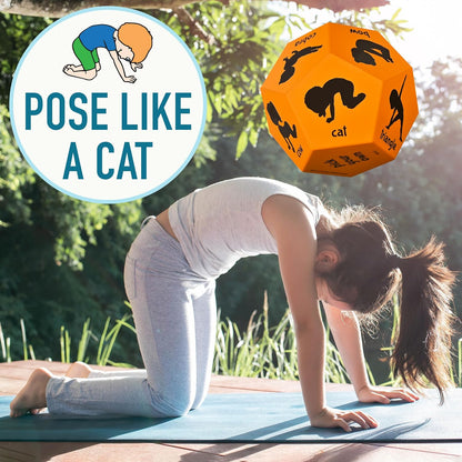 Yoga Dice for Kids, Large 12-Sided Soft Foam Exercise Dice