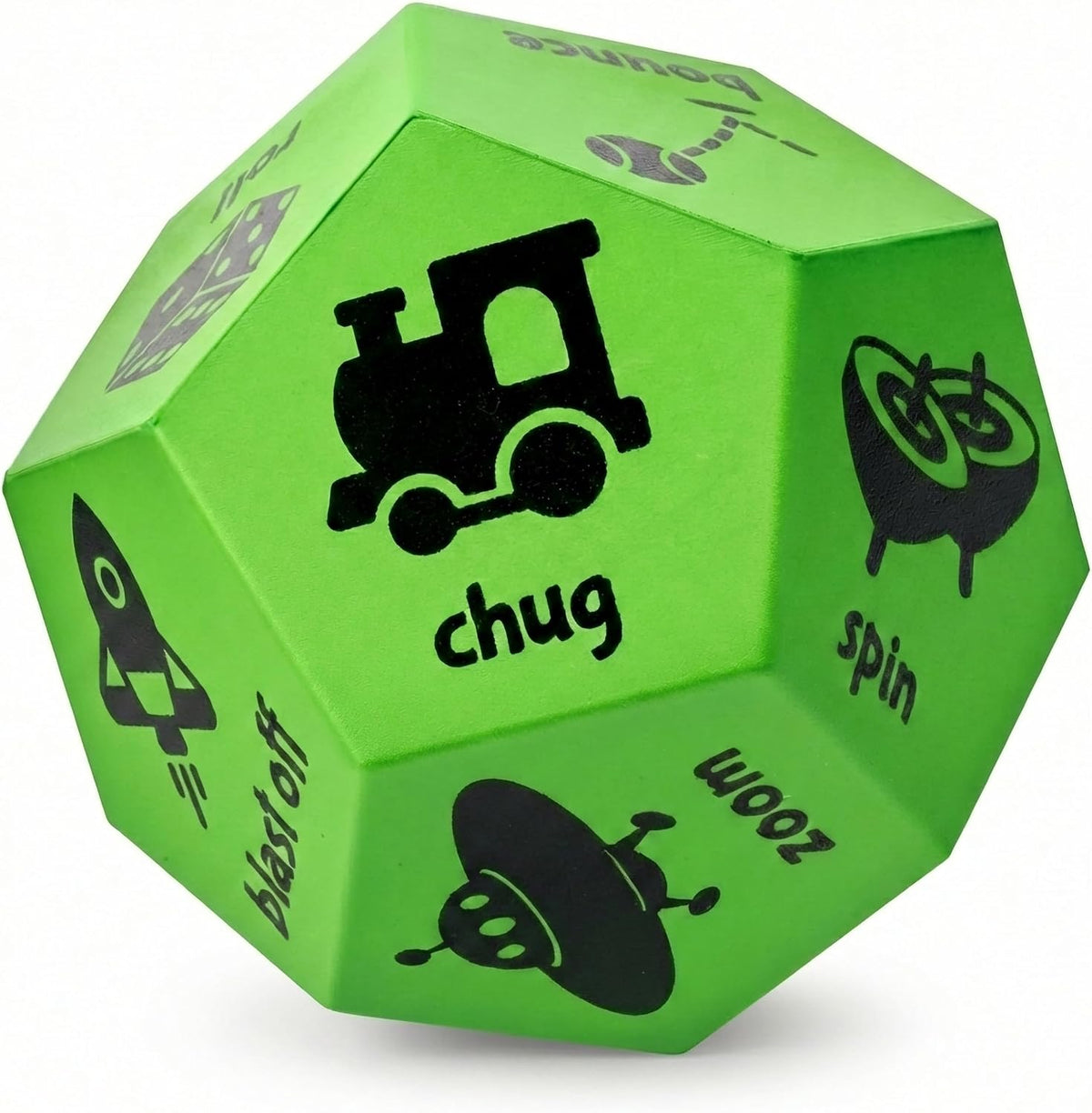 Yoga Dice for Kids, Large 12-Sided Soft Foam Exercise Dice