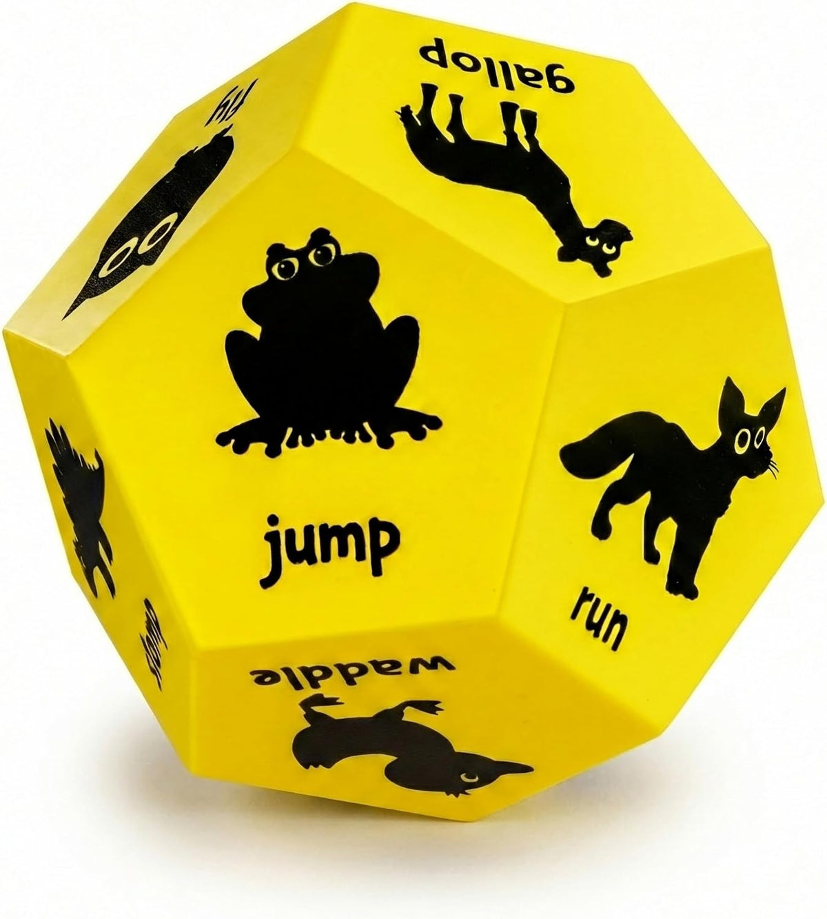 Yoga Dice for Kids, Large 12-Sided Soft Foam Exercise Dice