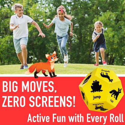 Yoga Dice for Kids, Large 12-Sided Soft Foam Exercise Dice