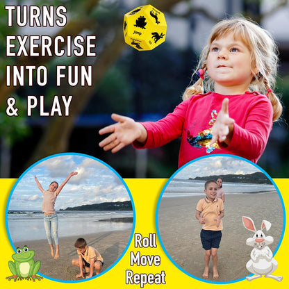 Yoga Dice for Kids, Large 12-Sided Soft Foam Exercise Dice