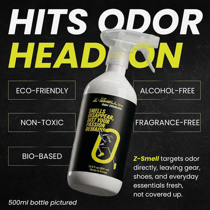 Z-Spray Odor Eliminator On-the-Go Spray – Unscented Deodorizer for Shoes, Pets, Gear, Car & Home – Lasting Smell Remover, Safe for Kids & Animals – Made without Harsh Chemicals – 100mL
