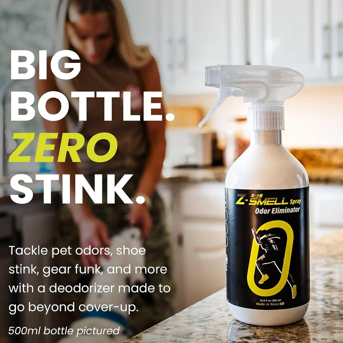 Z-Spray Odor Eliminator On-the-Go Spray – Unscented Deodorizer for Shoes, Pets, Gear, Car & Home – Lasting Smell Remover, Safe for Kids & Animals – Made without Harsh Chemicals – 100mL