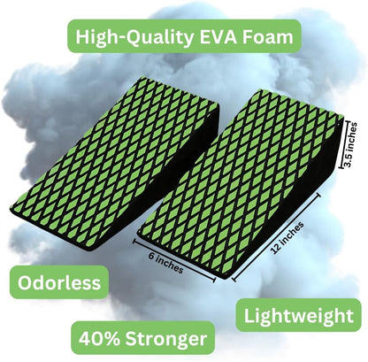 NEW High-Quality EVA Foam Squat Wedge Blocks Lightweight Squat Wedge Block For Yoga, Calf Stretching, Weight Lifting Slant Board Gym Wedges For Heel Elevated Squats 40% Stronger Odorless