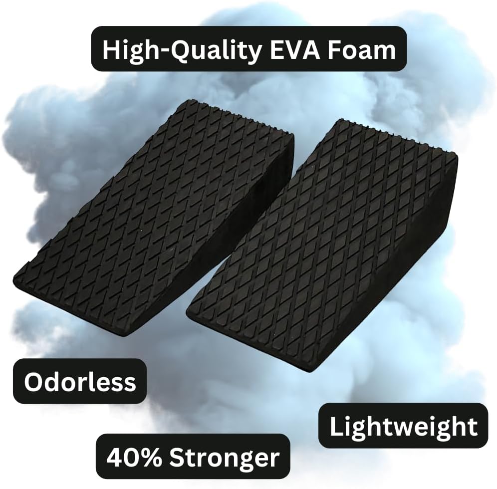 NEW High-Quality EVA Foam Squat Wedge Blocks Lightweight Squat Wedge Block For Yoga, Calf Stretching, Weight Lifting Slant Board Gym Wedges For Heel Elevated Squats 40% Stronger Odorless