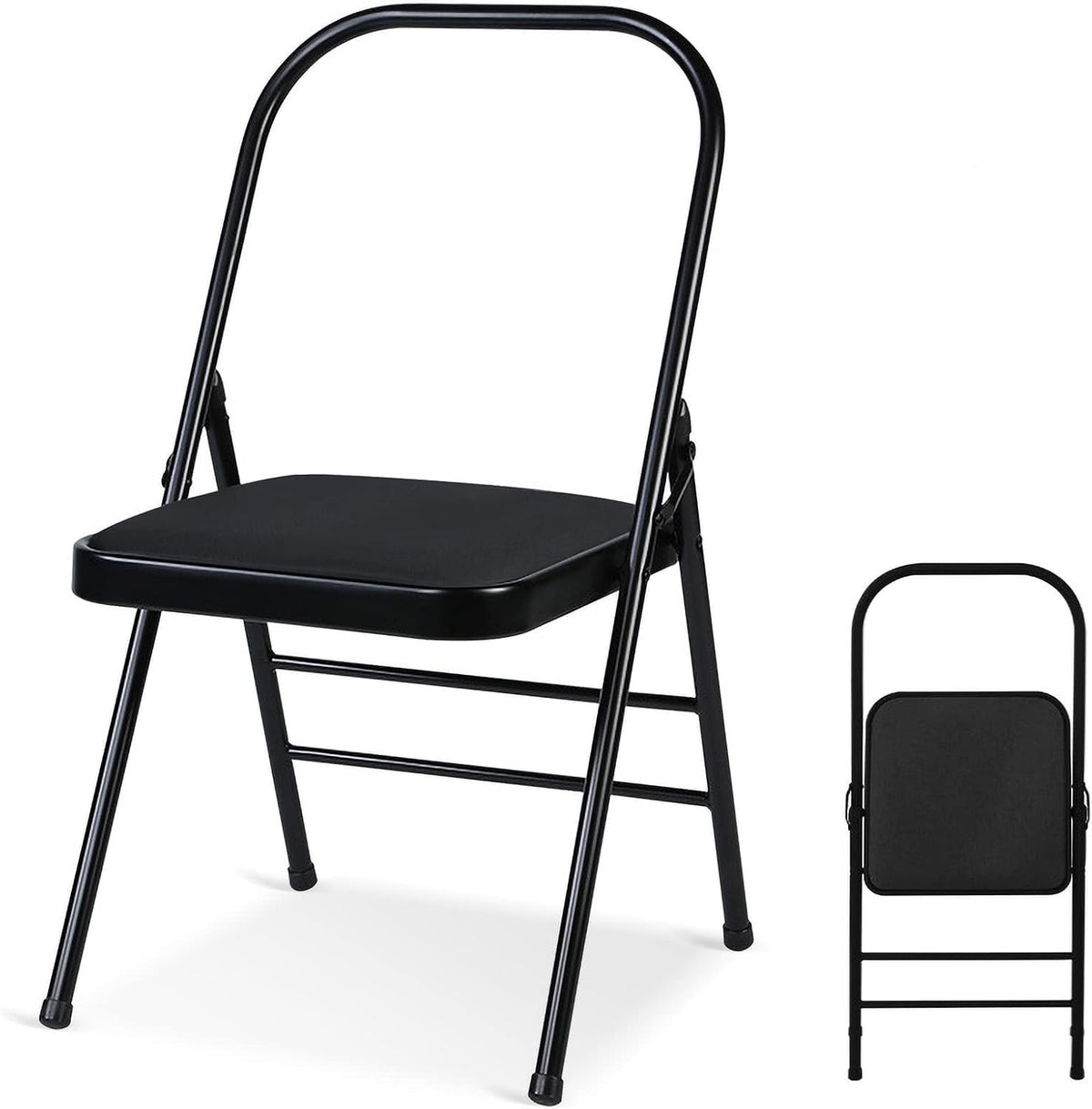 Yoga Auxiliary Chair Yoga Chair Portable Folding Yoga Chair with Non-Slip Feet Covers for Flexibility and Strength Training,Purple