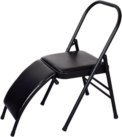 Yoga Auxiliary Chair Yoga Chair Portable Folding Yoga Chair with Non-Slip Feet Covers for Flexibility and Strength Training,Purple