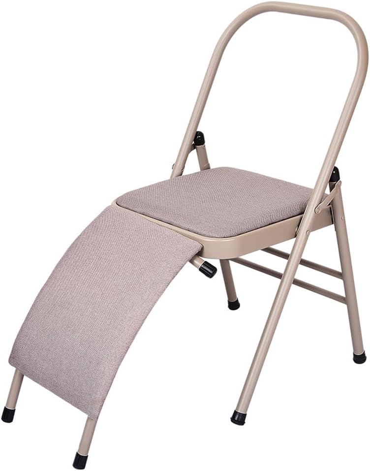 Yoga Auxiliary Chair Yoga Chair Portable Folding Yoga Chair with Non-Slip Feet Covers for Flexibility and Strength Training,Purple