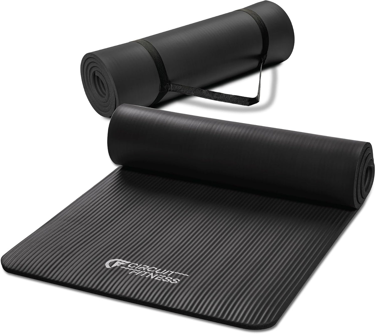Circuit Fitness Non-Slip Multi-Purpose Exercise Yoga Mats with Carrying Strap Multi-Thickness, Multi-Color Options