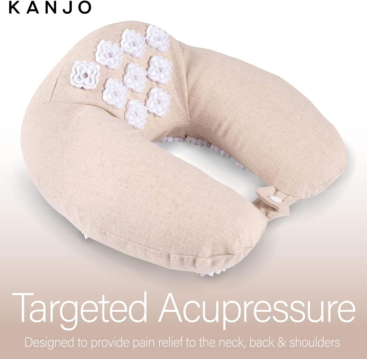 Memory Foam Acupressure Neck Pillow - High Density Memory Foam Core - Travel Accessory Pillow - Relieves Neck Pain and Back Pain - Includes Carry Bag