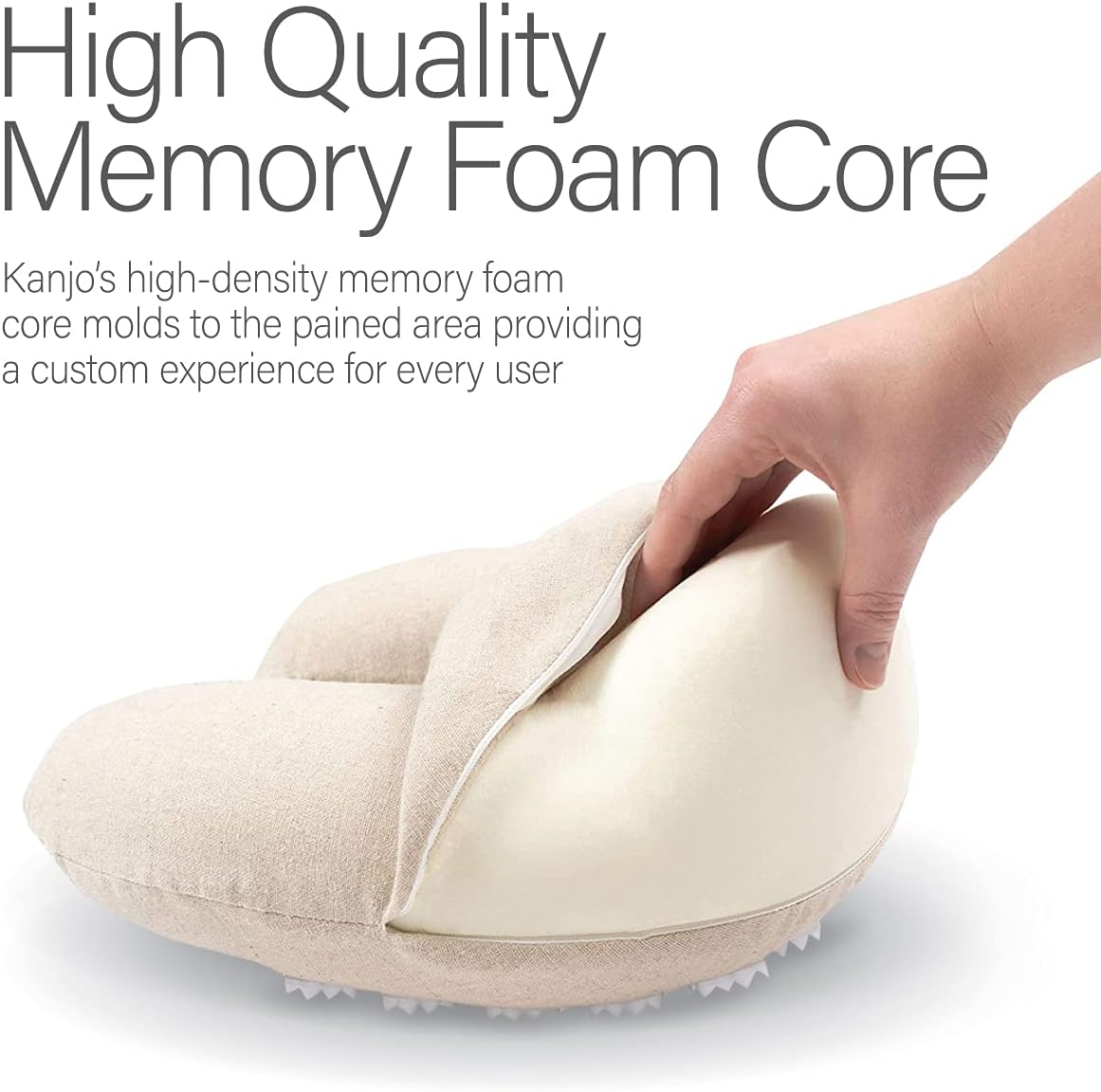 Memory Foam Acupressure Neck Pillow - High Density Memory Foam Core - Travel Accessory Pillow - Relieves Neck Pain and Back Pain - Includes Carry Bag