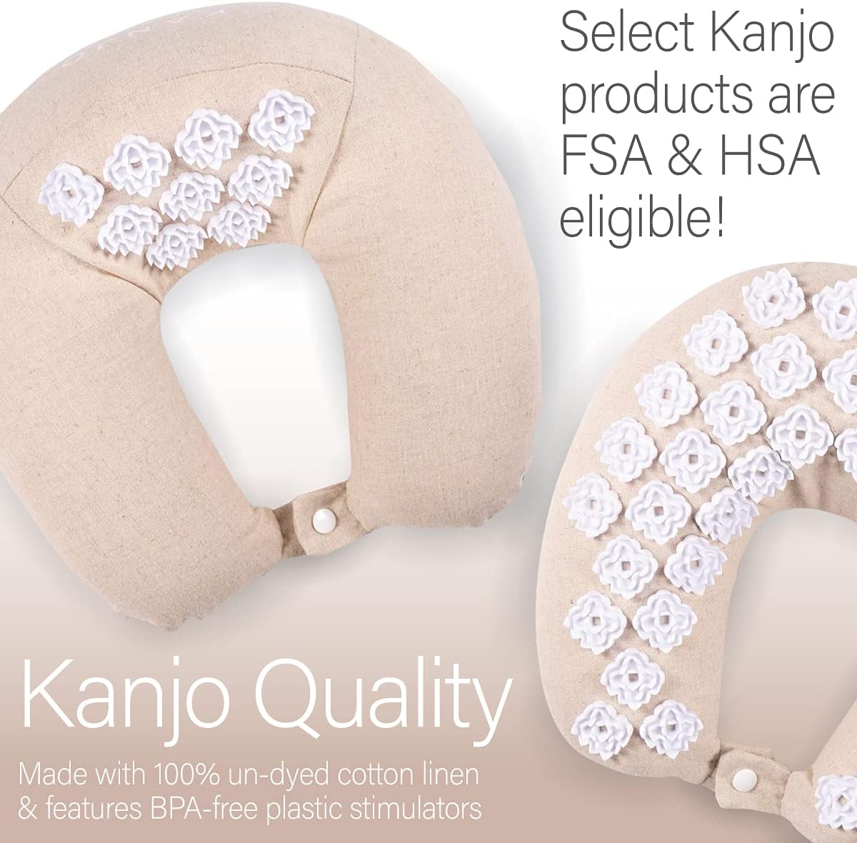 Memory Foam Acupressure Neck Pillow - High Density Memory Foam Core - Travel Accessory Pillow - Relieves Neck Pain and Back Pain - Includes Carry Bag