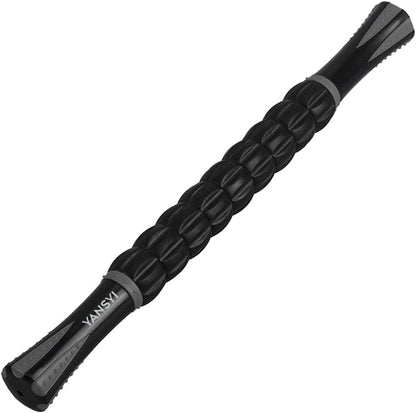 Professional 9-Roller Deep Tissue Massage Stick - Portable Muscle Recovery Roller for Athletes, Relieves Post-Workout Soreness & Leg/Back Pain - Portable Physio Tool (Blue 1)