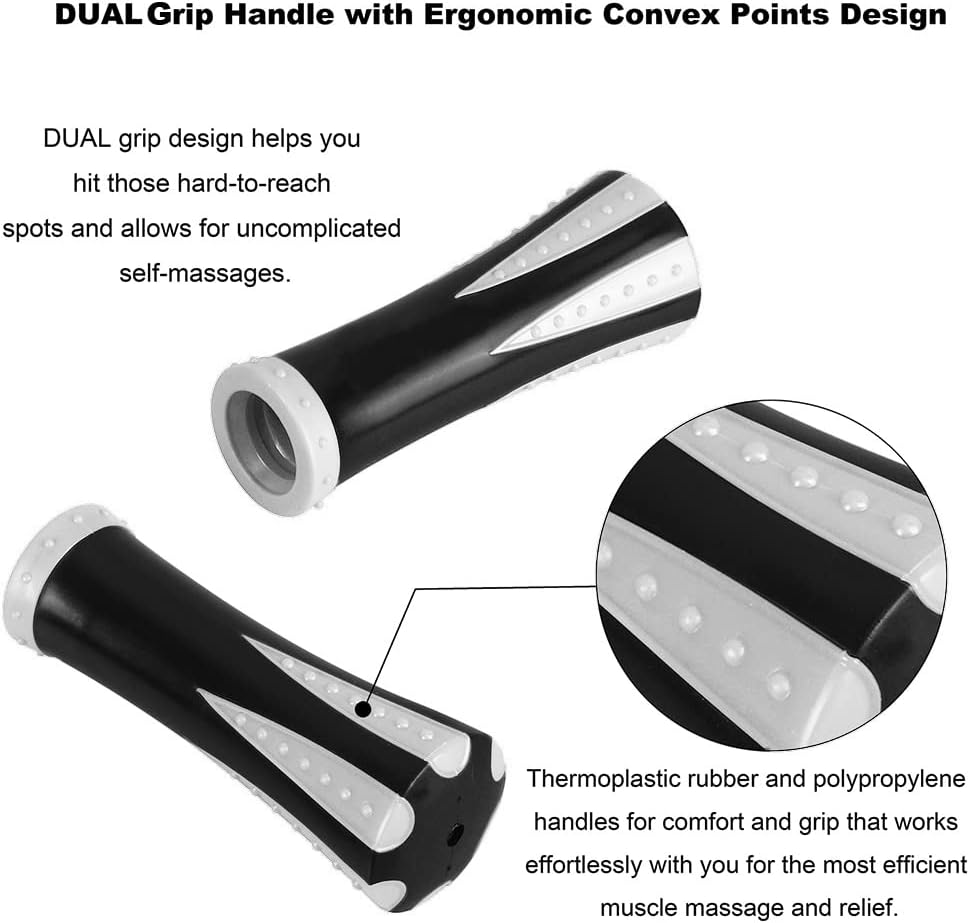 Professional 9-Roller Deep Tissue Massage Stick - Portable Muscle Recovery Roller for Athletes, Relieves Post-Workout Soreness & Leg/Back Pain - Portable Physio Tool (Blue 1)