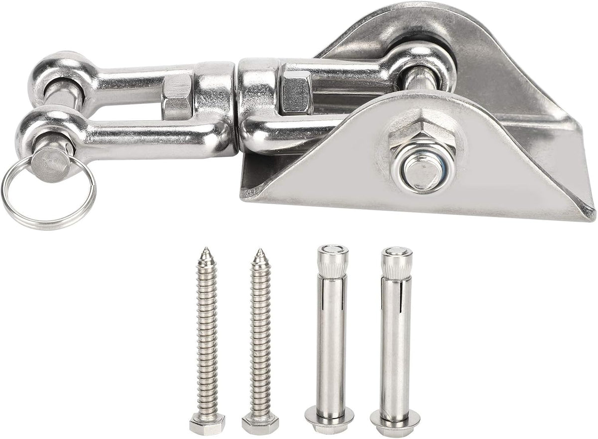 Rotatable Swing Hanger Hook, 304 Stainless Steel Fixed Plate Buckle for Yoga Hammock Chair Sandbag, 360° Swivel Heavy - Duty Hanging Hardware with 450kg Load Capacity