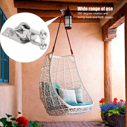 Rotatable Swing Hanger Hook, 304 Stainless Steel Fixed Plate Buckle for Yoga Hammock Chair Sandbag, 360° Swivel Heavy - Duty Hanging Hardware with 450kg Load Capacity