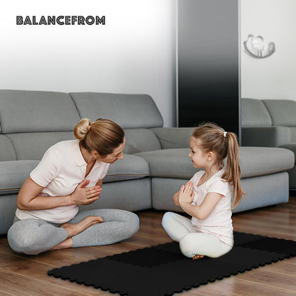 Puzzle Exercise Mat 1" Thick, EVA Interlocking Foam Floor