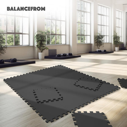 Puzzle Exercise Mat 1" Thick, EVA Interlocking Foam Floor