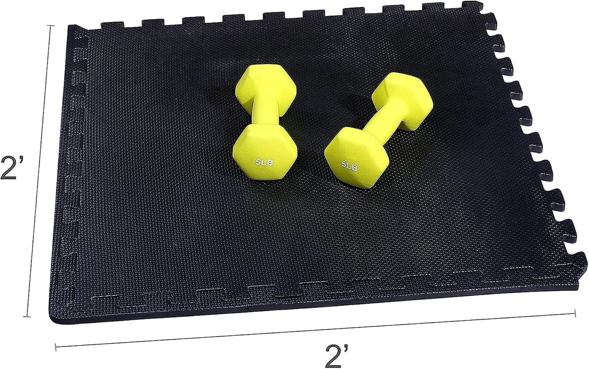 Puzzle Exercise Mat 1" Thick, EVA Interlocking Foam Floor