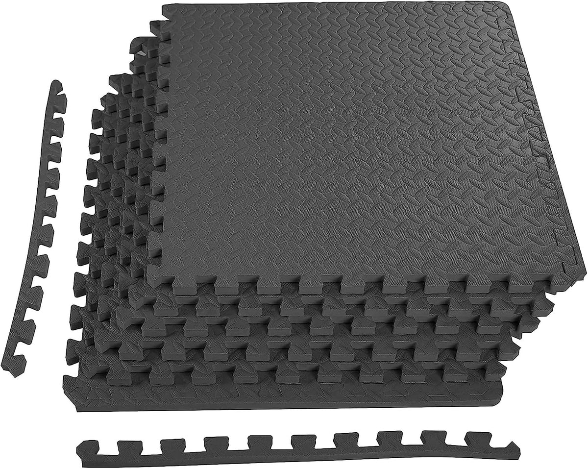 Puzzle Exercise Mat 1" Thick, EVA Interlocking Foam Floor