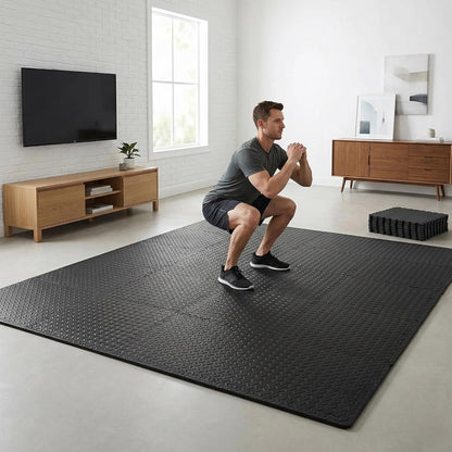 Puzzle Exercise Mat 1" Thick, EVA Interlocking Foam Floor