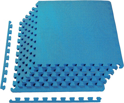 Puzzle Exercise Mat 1" Thick, EVA Interlocking Foam Floor