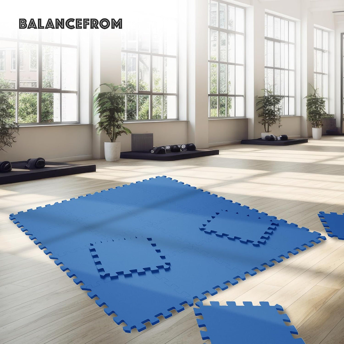 Puzzle Exercise Mat 1" Thick, EVA Interlocking Foam Floor