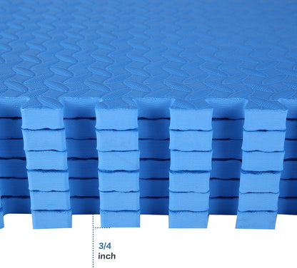 Puzzle Exercise Mat 1" Thick, EVA Interlocking Foam Floor