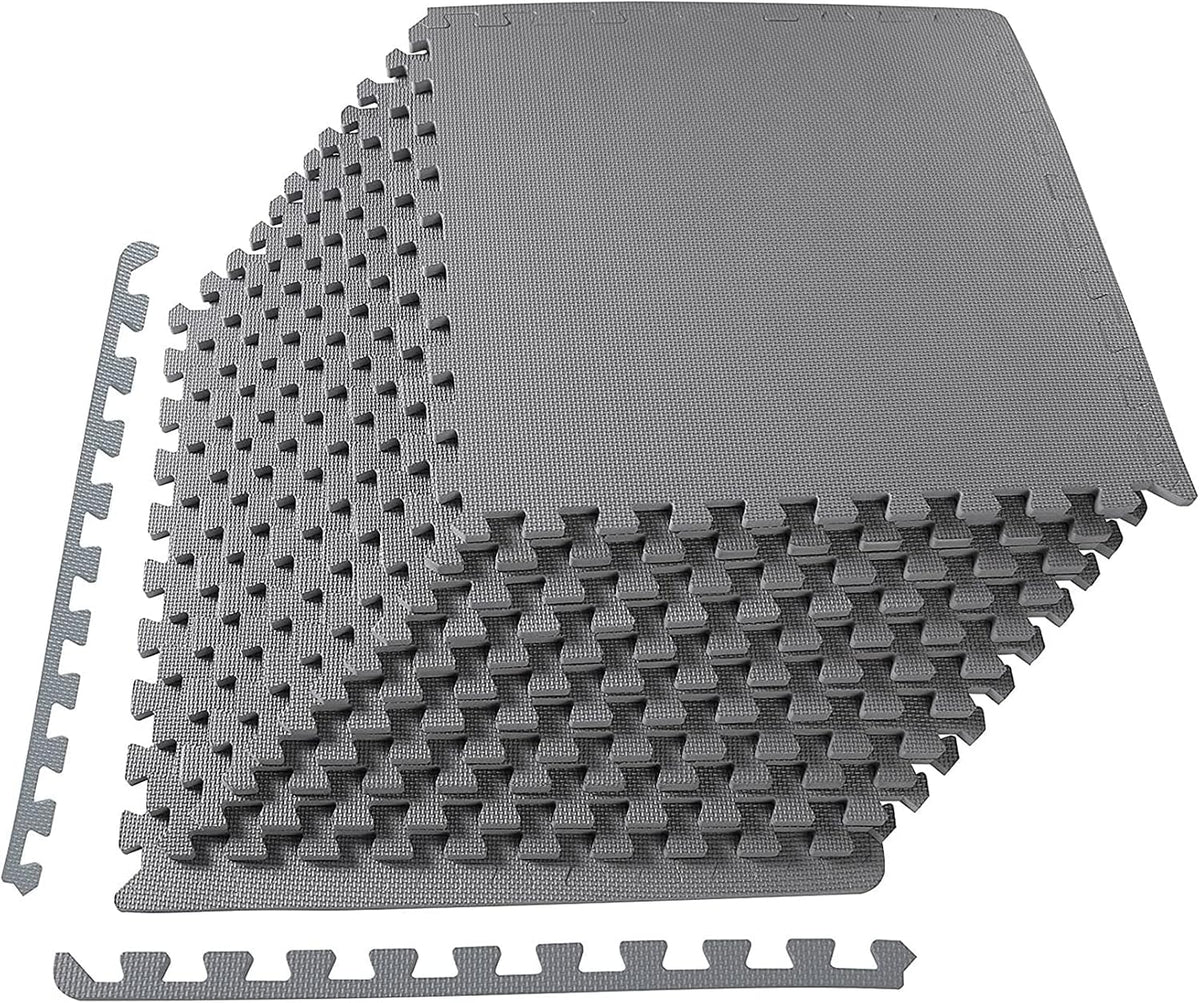 Puzzle Exercise Mat 1" Thick, EVA Interlocking Foam Floor