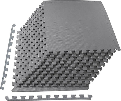 Puzzle Exercise Mat 1" Thick, EVA Interlocking Foam Floor