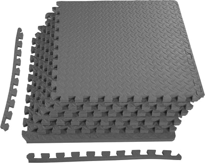 Puzzle Exercise Mat 1" Thick, EVA Interlocking Foam Floor