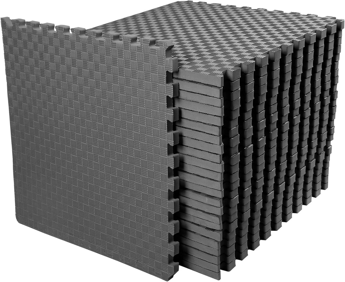 Puzzle Exercise Mat 1" Thick, EVA Interlocking Foam Floor
